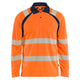 Blaklader 3598 Orange/Navy Blue UV-Protected Long-Sleeved Polo Shirt Hi-Vis