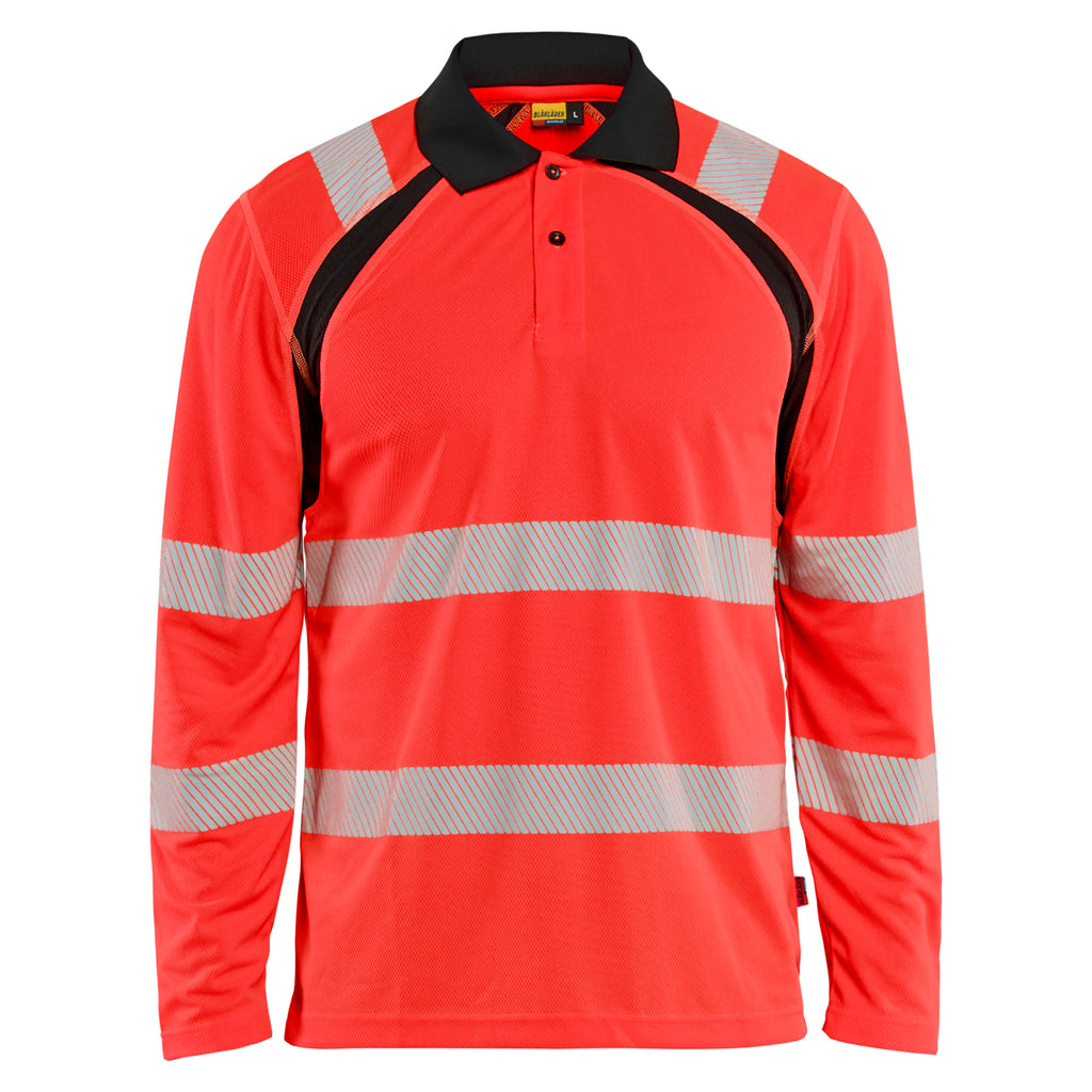 Blaklader 3598 UV-Protected Long-Sleeved Polo Shirt Hi-Vis