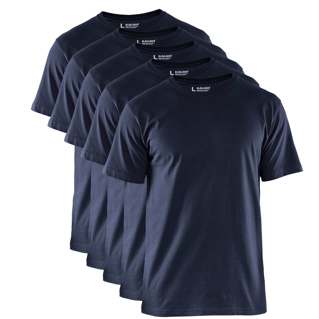 Blaklader 3625 Dark Navy Blue T-Shirt Multipack (5-Pack)