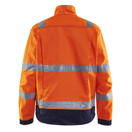 Blaklader 4023 Hi Vis Jacket Hi Vis Orange Navy Blue Back