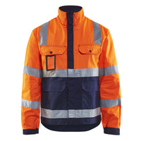 Blaklader 4023 Hi Vis Jacket Hi Vis Orange Navy Blue Main