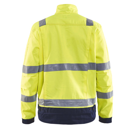 Blaklader 4023 Hi Vis Jacket Hi Vis Yellow Navy Blue Back