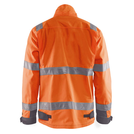 Blaklader 4064 Hi Vis Jacket Hi Vis Orange Grey Back