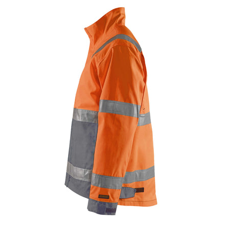 Blaklader 4064 Hi Vis Jacket Hi Vis Orange Grey Left