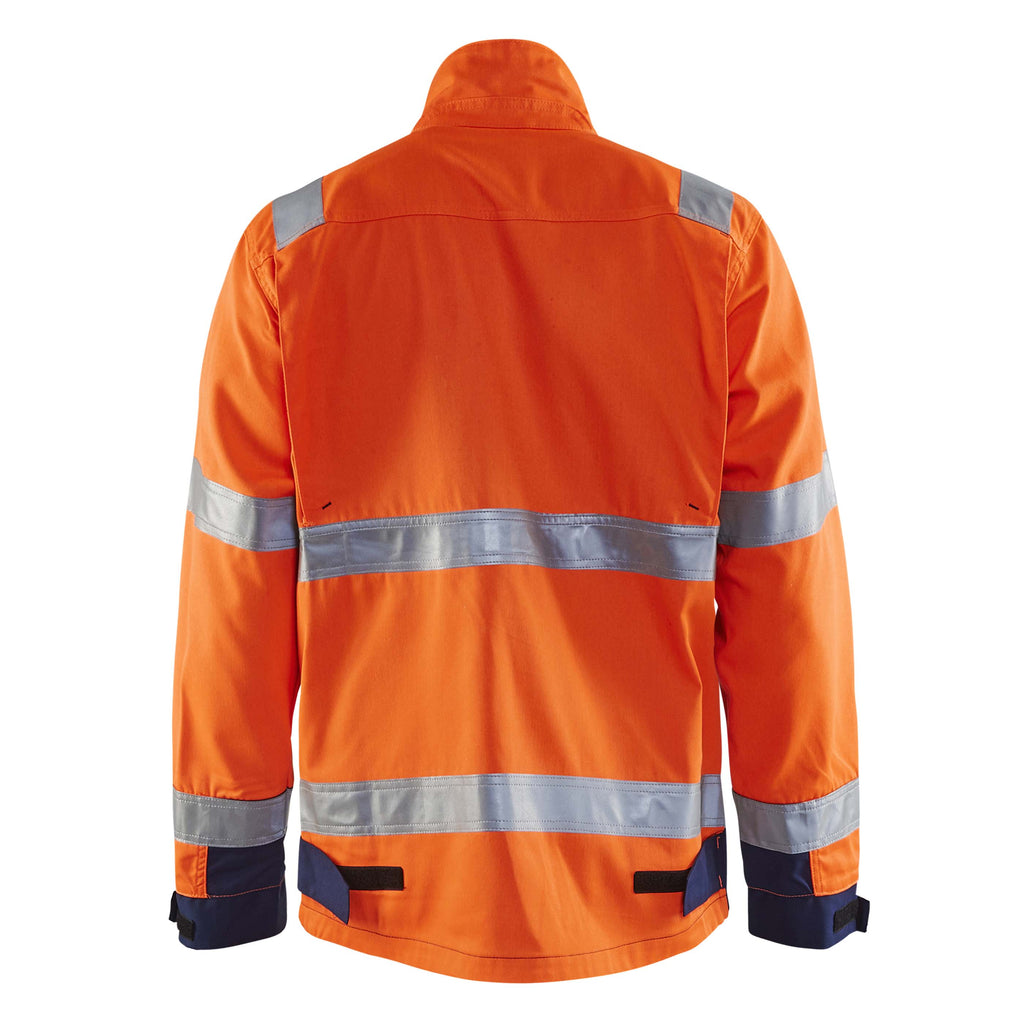 Blaklader 4064 Hi Vis Jacket Hi Vis Orange Navy Blue Back