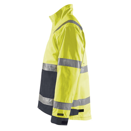 Blaklader 4064 Hi Vis Jacket Hi Vis Yellow Grey Left