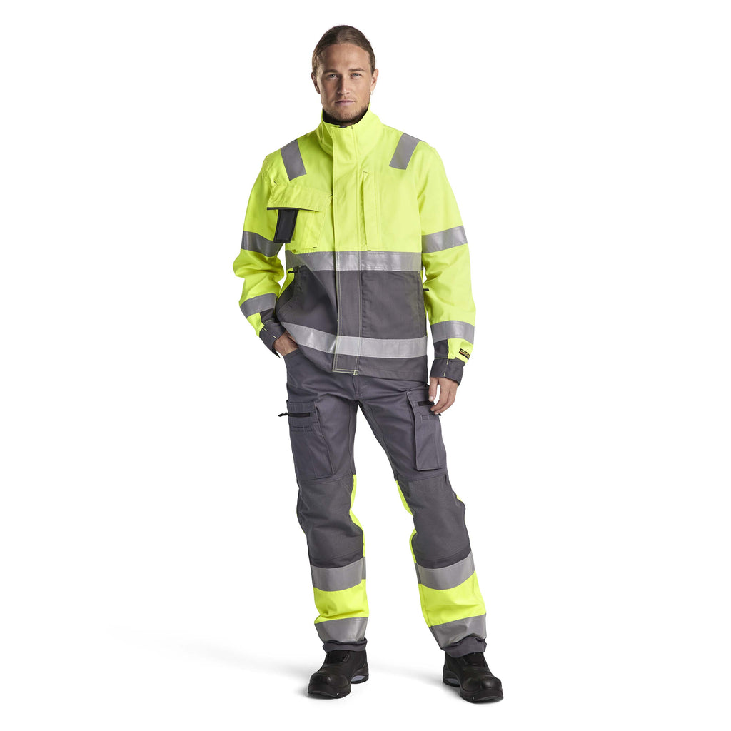 Blaklader 4064 Hi Vis Jacket Hi Vis Yellow Grey Model