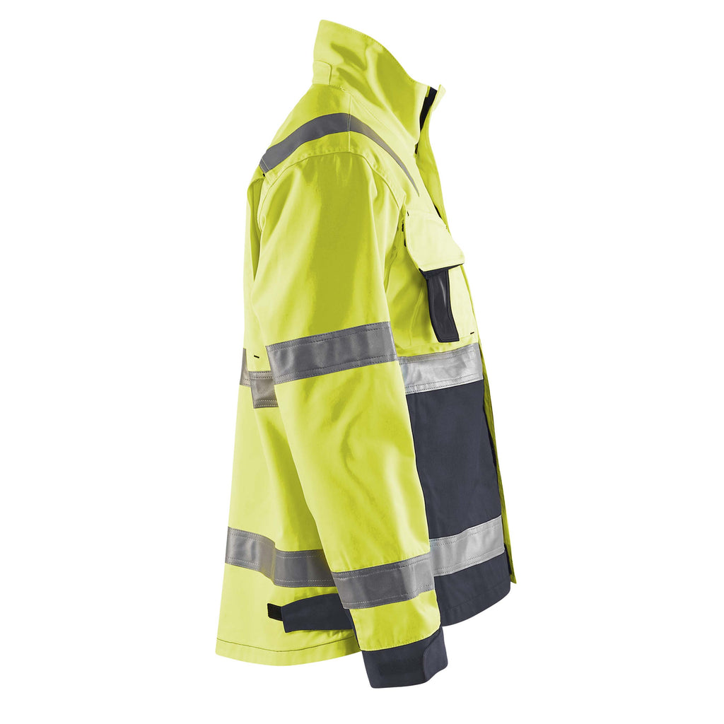 Blaklader 4064 Hi Vis Jacket Hi Vis Yellow Grey Right