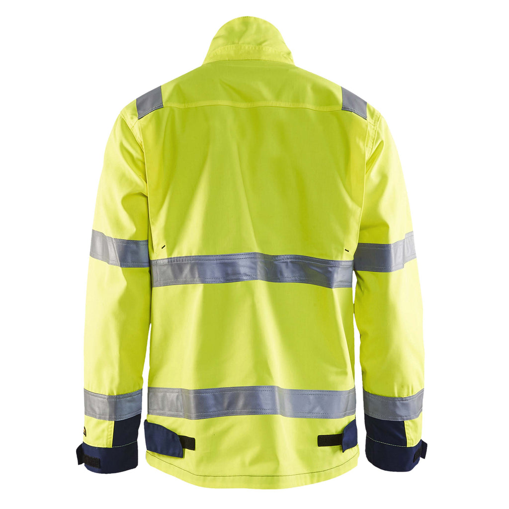 Blaklader 4064 Hi Vis Jacket Hi Vis Yellow Navy Blue Back