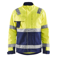 Blaklader 4064 Hi Vis Jacket Hi Vis Yellow Navy Blue Main