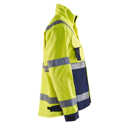 Blaklader 4064 Hi Vis Jacket Hi Vis Yellow Navy Blue Right