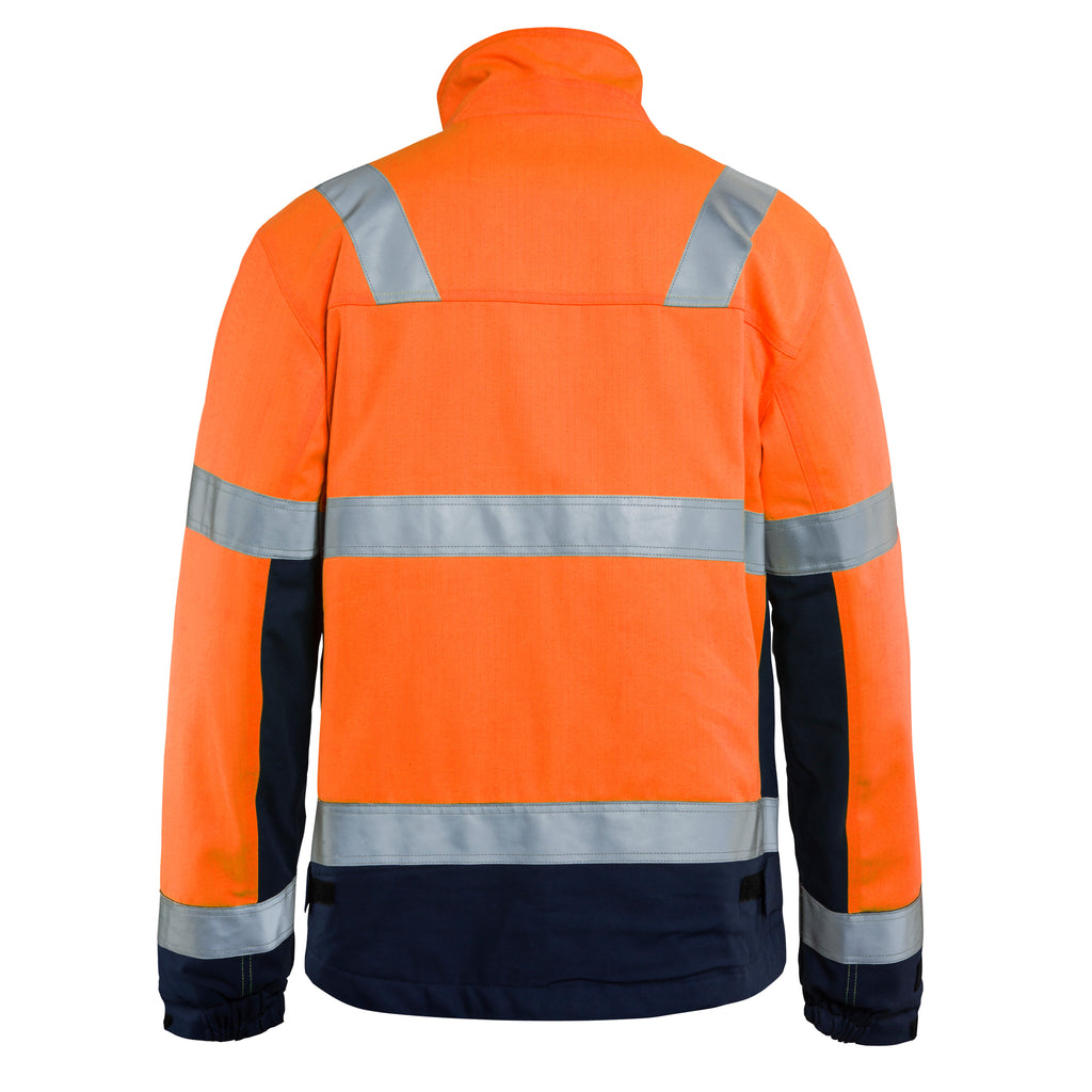 Blaklader 4069 Multinorm Inherent Winter Jacket Orange Navy Blue Back