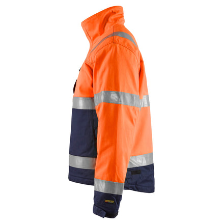 Blaklader 4069 Multinorm Inherent Winter Jacket Orange Navy Blue Left