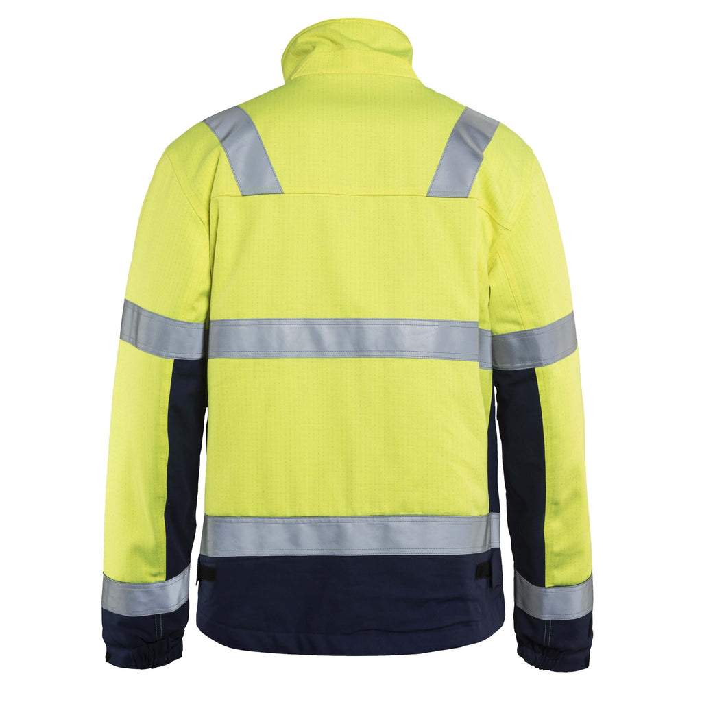 Blaklader 4069 Multinorm Winter Jacket Hi Vis Yellow Navy Blue Back