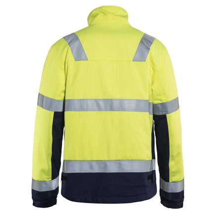 Blaklader 4069 Multinorm Winter Jacket Hi Vis Yellow Navy Blue Back