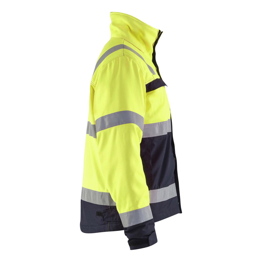 Blaklader 4069 Multinorm Winter Jacket Hi Vis Yellow Navy Blue Right