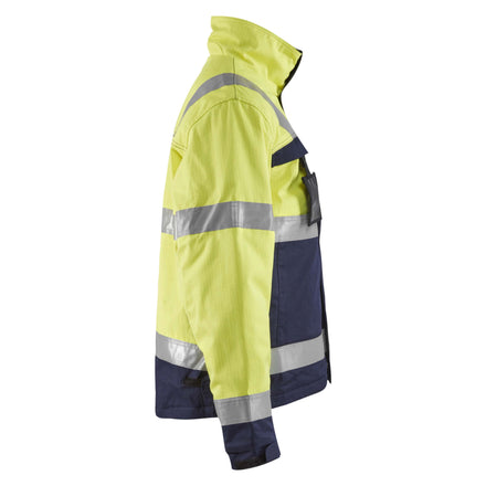 Blaklader 4069 Multinorm Winter Jacket Hi Vis Yellow Navy Blue Right