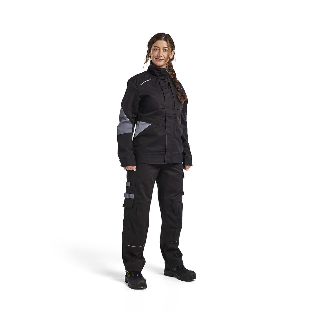 Blaklader 4071 Womens Flame Resistant Jacket Black Grey Model