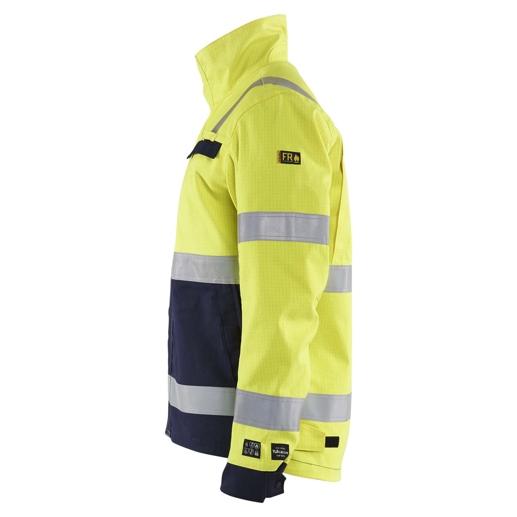 Blaklader 4087 Multinorm Jacket Hi Vis Yellow Navy Blue Left