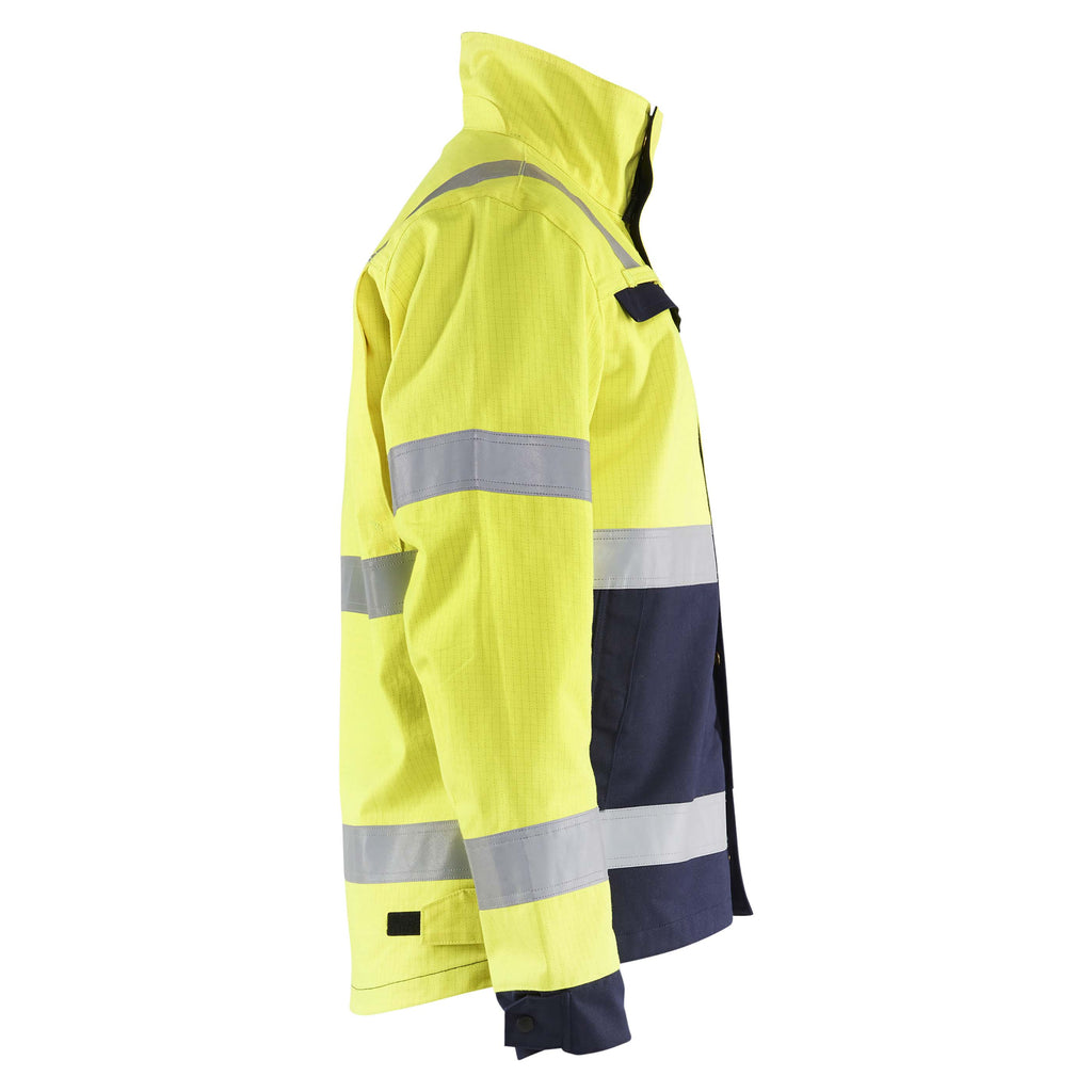 Blaklader 4087 Multinorm Jacket Hi Vis Yellow Navy Blue Right