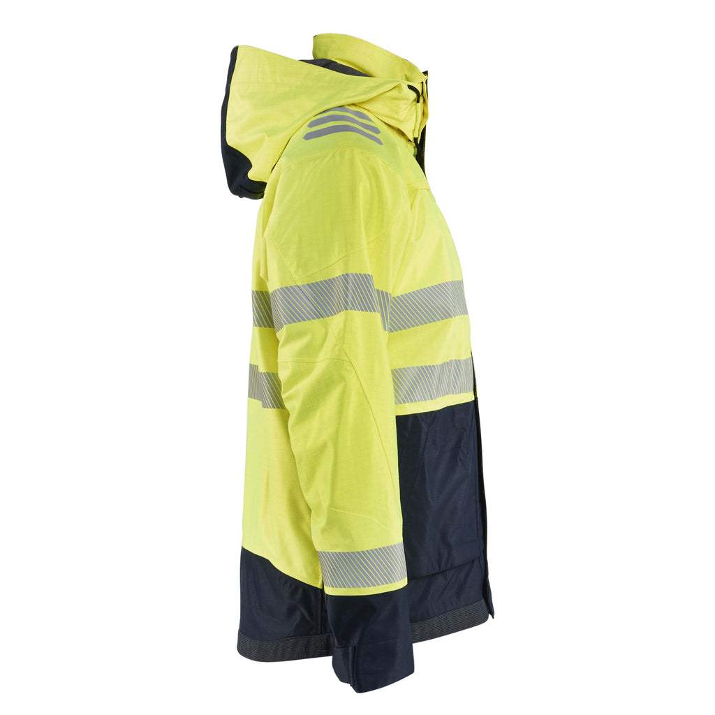 Blaklader 4088 Multinorm Shell Jacket Hi Vis Yellow Navy Blue Right