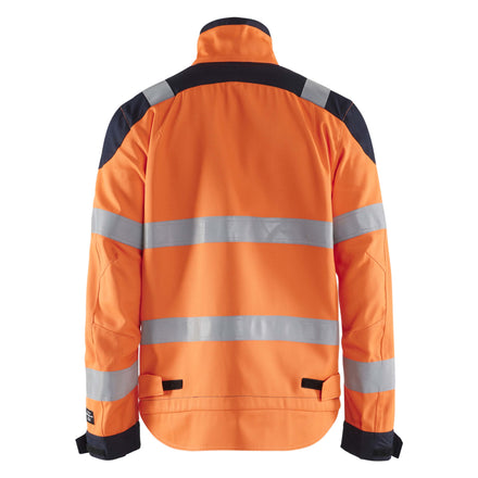 Blaklader 4089 Multinorm Inherent Jacket Hi Vis Orange Navy Blue Back