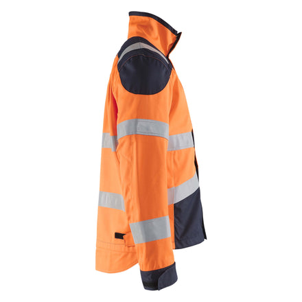 Blaklader 4089 Multinorm Inherent Jacket Hi Vis Orange Navy Blue Right