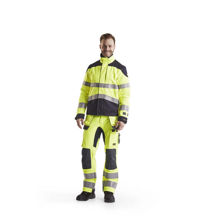 Blaklader 4089 Multinorm Inherent Jacket Hi Vis Yellow Navy Blue Model