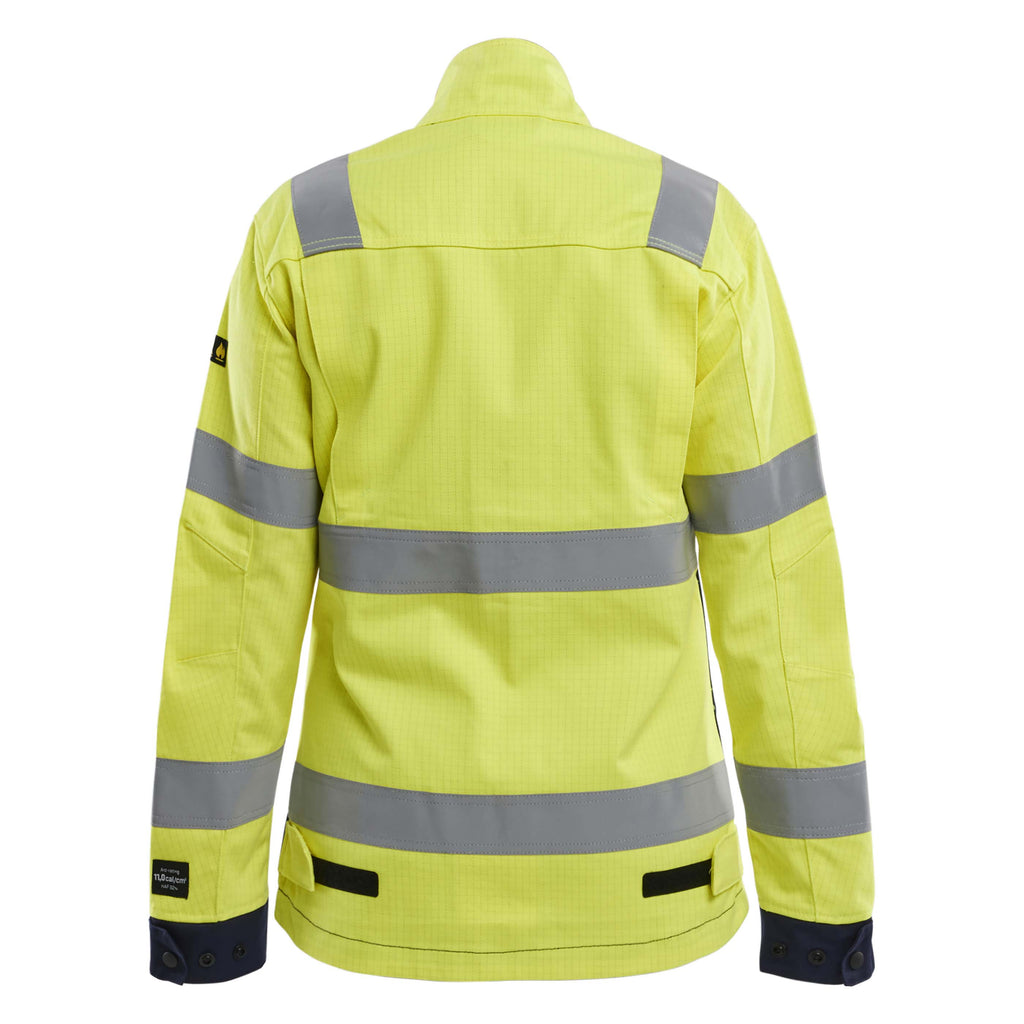 Blaklader 4091 Womens Multinorm Jacket Hi Vis Yellow Navy Blue Back