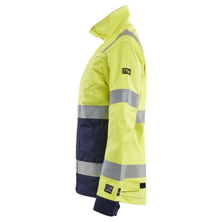 Blaklader 4091 Womens Multinorm Jacket Hi Vis Yellow Navy Blue Left