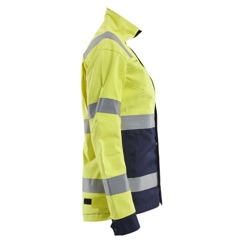 Blaklader 4091 Womens Multinorm Jacket Hi Vis Yellow Navy Blue Right