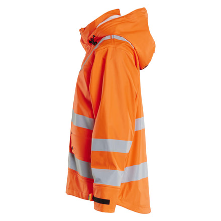 Blaklader 4302 Hi Vis Rain Jacket Hi Vis Orange Navy Blue Right