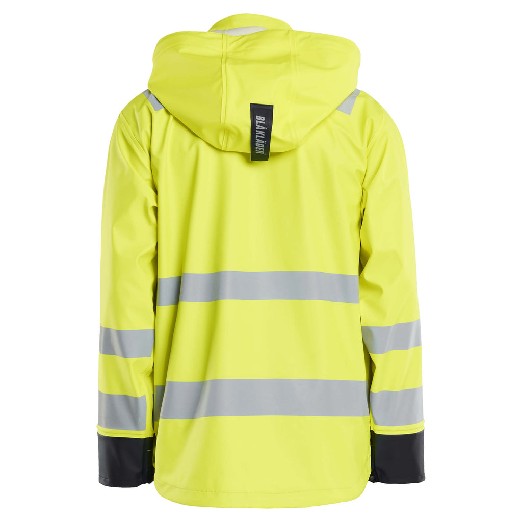 Blaklader 4302 Hi Vis Rain Jacket Hi Vis Yellow Black Back