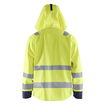 Blaklader 4313 Hi-Vis Yellow/Navy Blue Arc Flash & Fire Retardant Raincoat