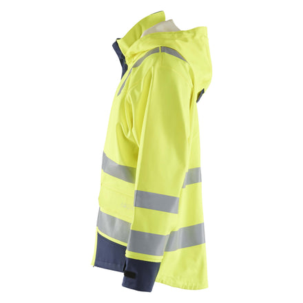 Blaklader 4313 Hi-Vis Yellow/Navy Blue Arc Flash & Fire Retardant Raincoat