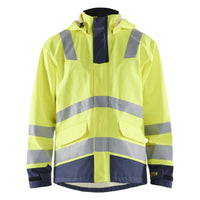 Blaklader 4313 Hi-Vis Yellow/Navy Blue Arc Flash & Fire Retardant Raincoat