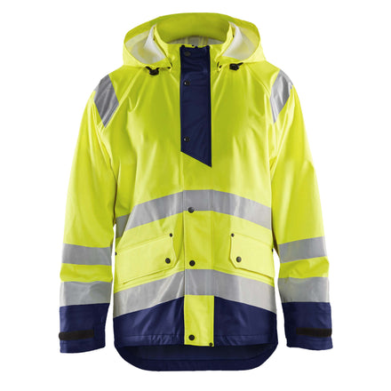 Blaklader 4323 Rain Jacket Hi Vis Hi Vis Yellow Navy Blue Main