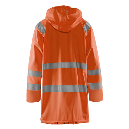 Blaklader 4324 Rain Jacket Hi Vis Hi Vis Orange Navy Blue Back