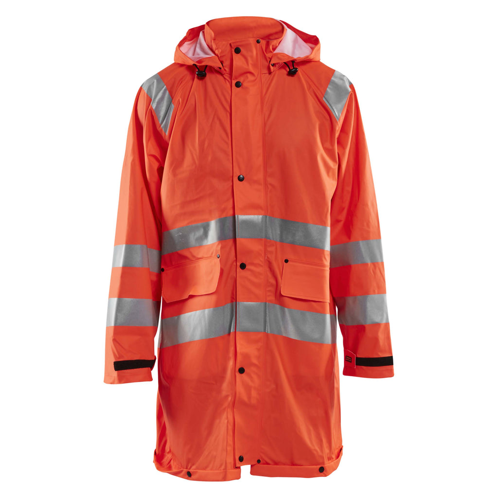 Blaklader 4324 Rain Jacket Hi Vis Hi Vis Orange Navy Blue Main