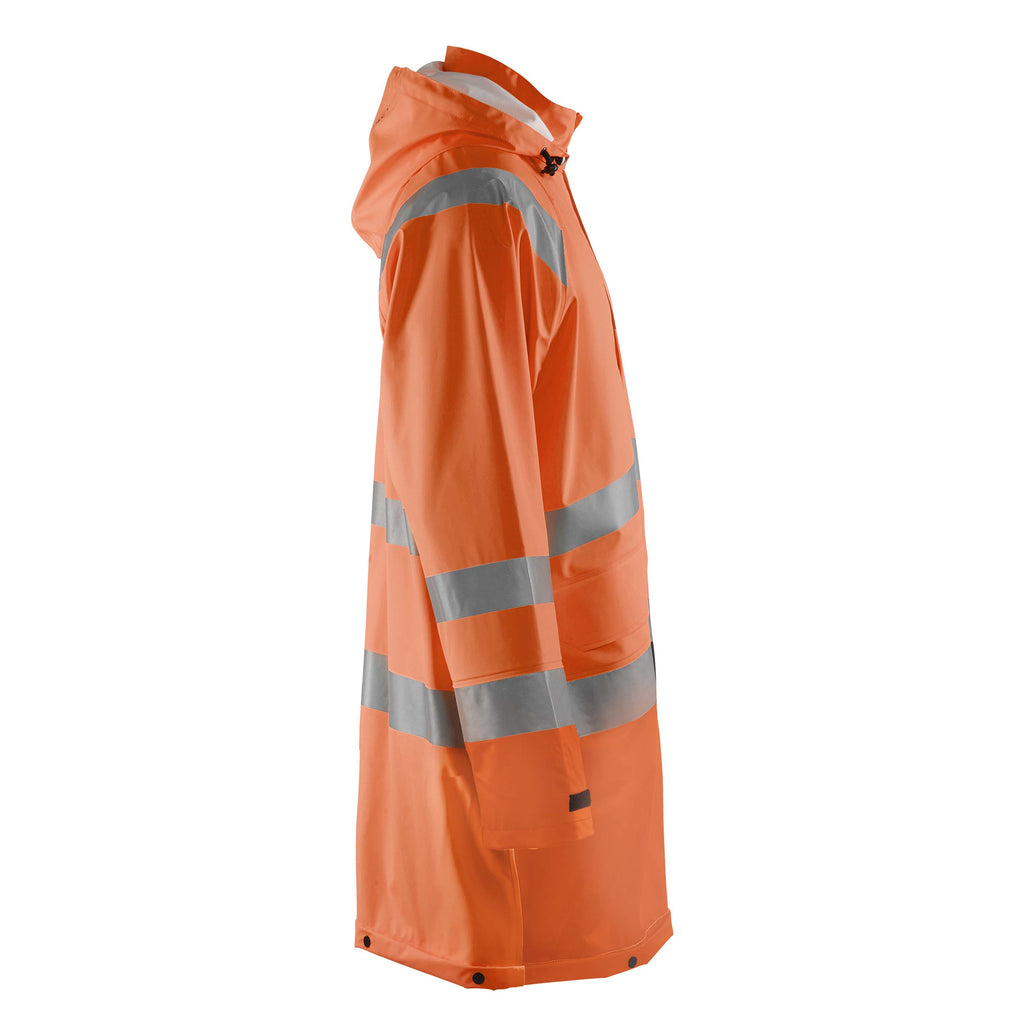 Blaklader 4324 Rain Jacket Hi Vis Hi Vis Orange Navy Blue Right