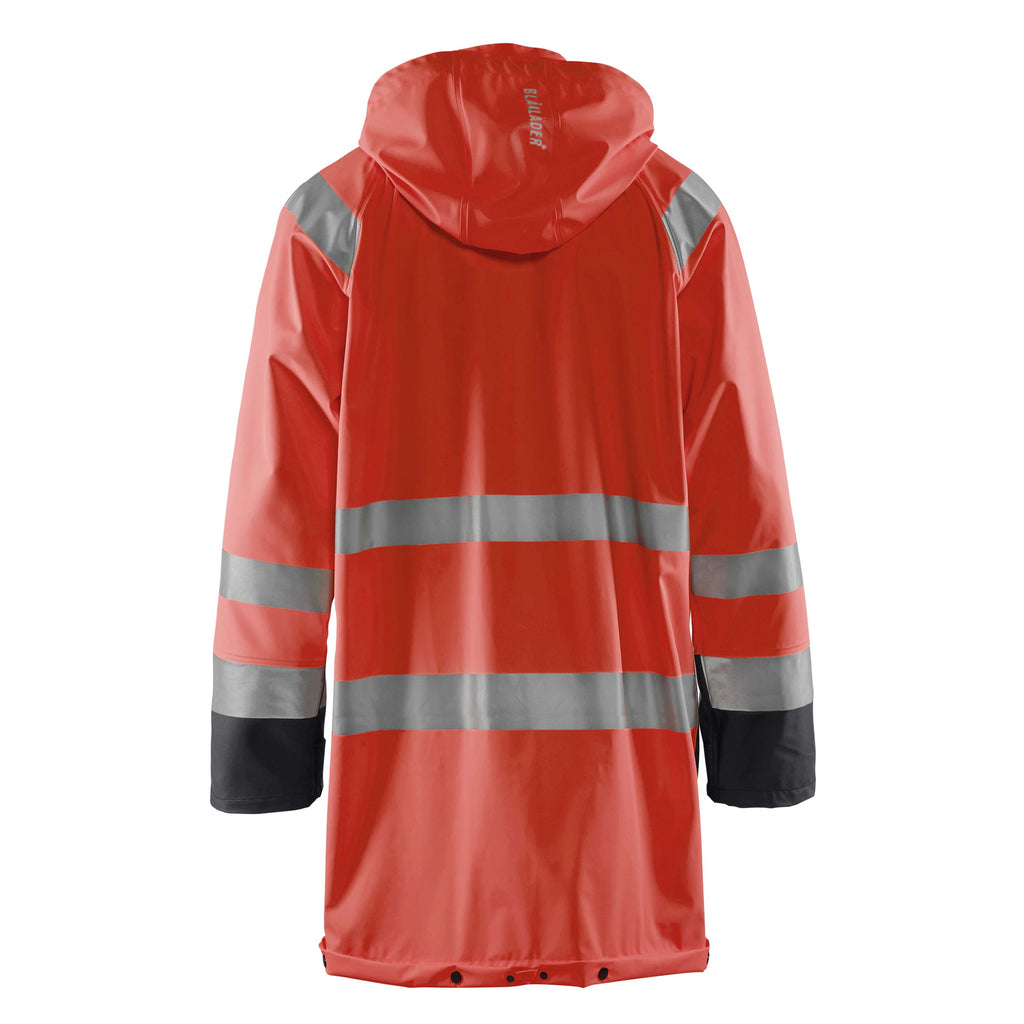 Blaklader 4324 Rain Jacket Hi Vis Hi Vis Red Black Back