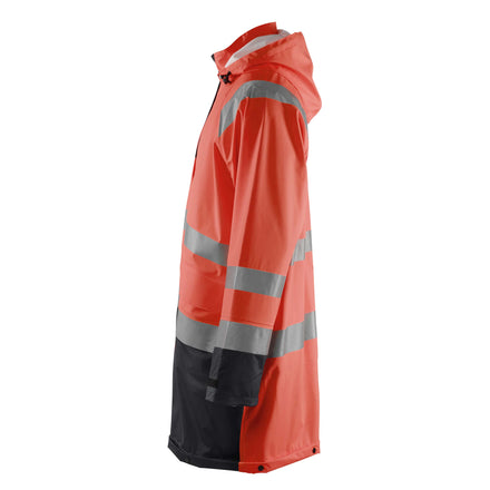 Blaklader 4324 Rain Jacket Hi Vis Hi Vis Red Black Left