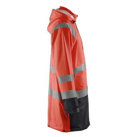 Blaklader 4324 Rain Jacket Hi Vis Hi Vis Red Black Right