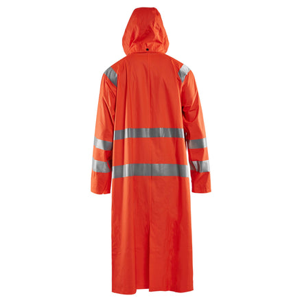 Blaklader 4325 Hi Vis Raincoat Hi Vis Orange Navy Blue Back