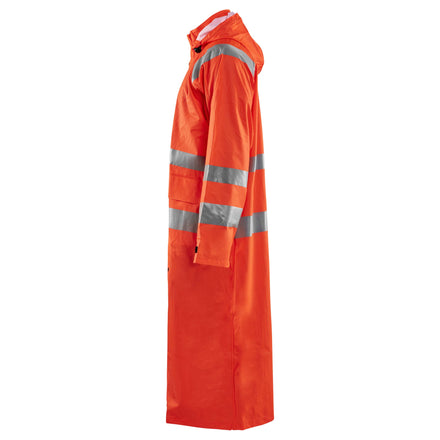 Blaklader 4325 Hi Vis Raincoat Hi Vis Orange Navy Blue Left