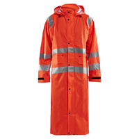 Blaklader 4325 Hi Vis Raincoat Hi Vis Orange Navy Blue Main