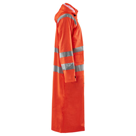 Blaklader 4325 Hi Vis Raincoat Hi Vis Orange Navy Blue Right