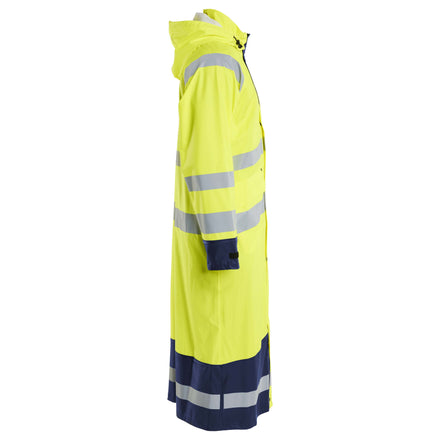 Blaklader 4325 Hi Vis Raincoat Hi Vis Yellow Navy Blue Right