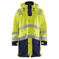 Blaklader 4326 Hi Vis Raincoat Hi Vis Yellow Navy Blue Main