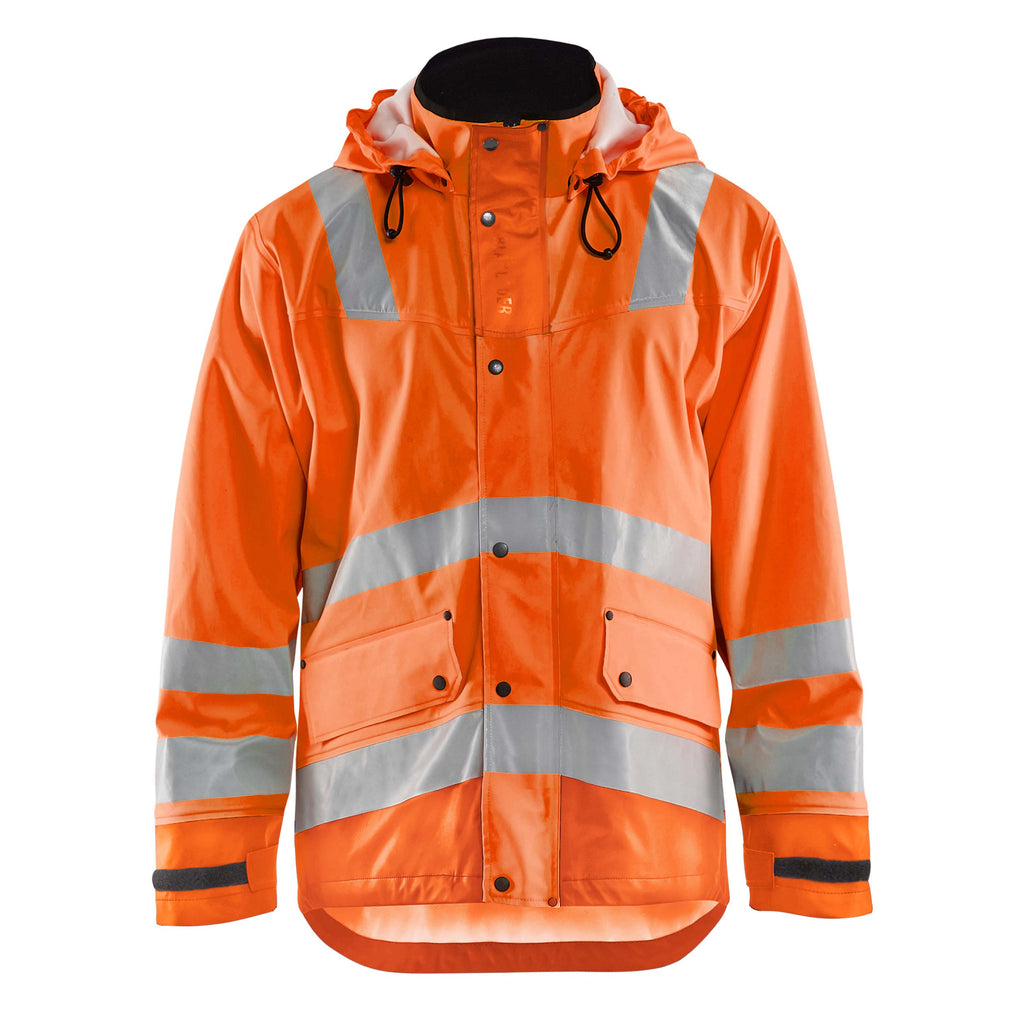 Blaklader 4327 Rain Jacket Hi Vis Hi Vis Orange Navy Blue Main